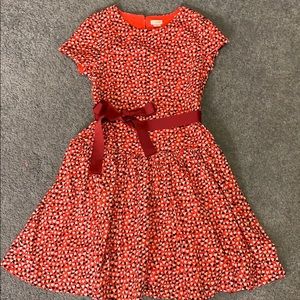 Crewcuts Cotton Heart Print Dress